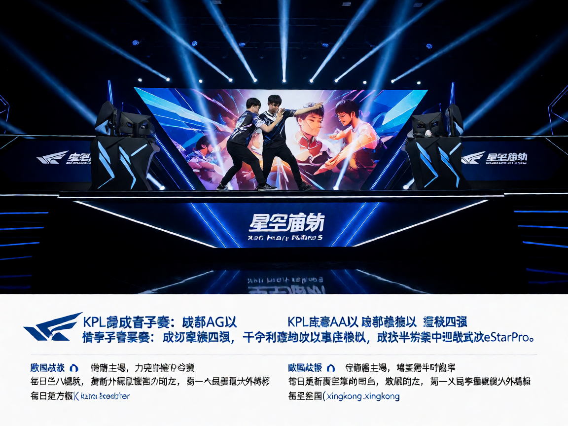 电竞比赛现场，选手在舞台上激烈对战